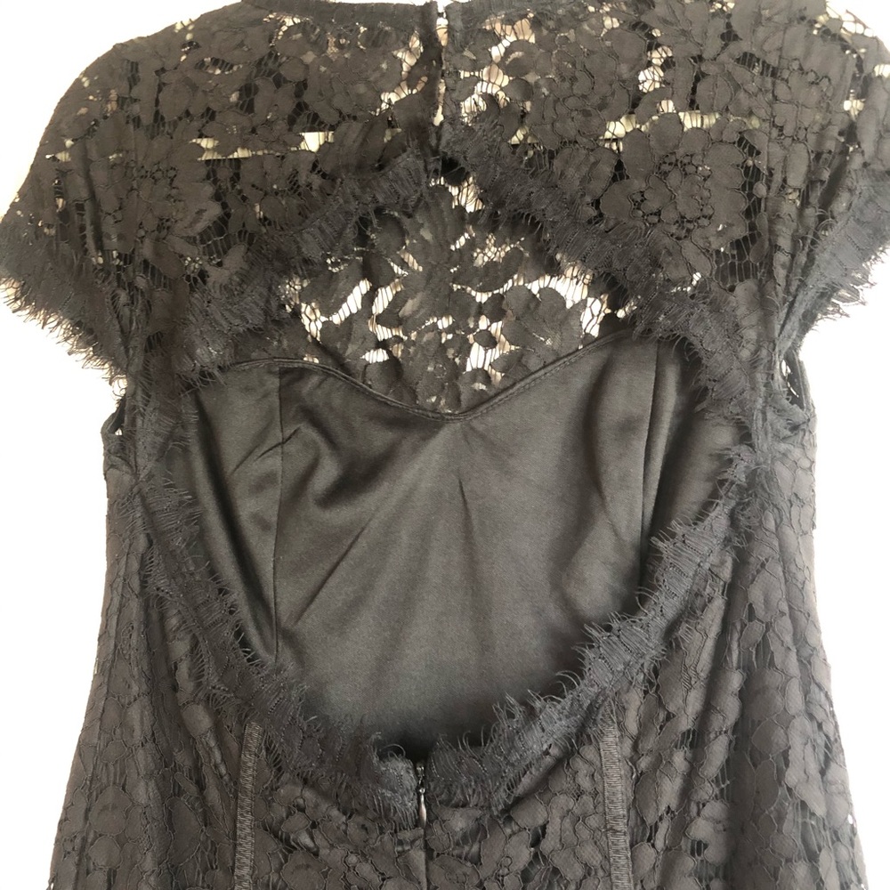 Open Back Black Lace Dress - Picture 3 of 3